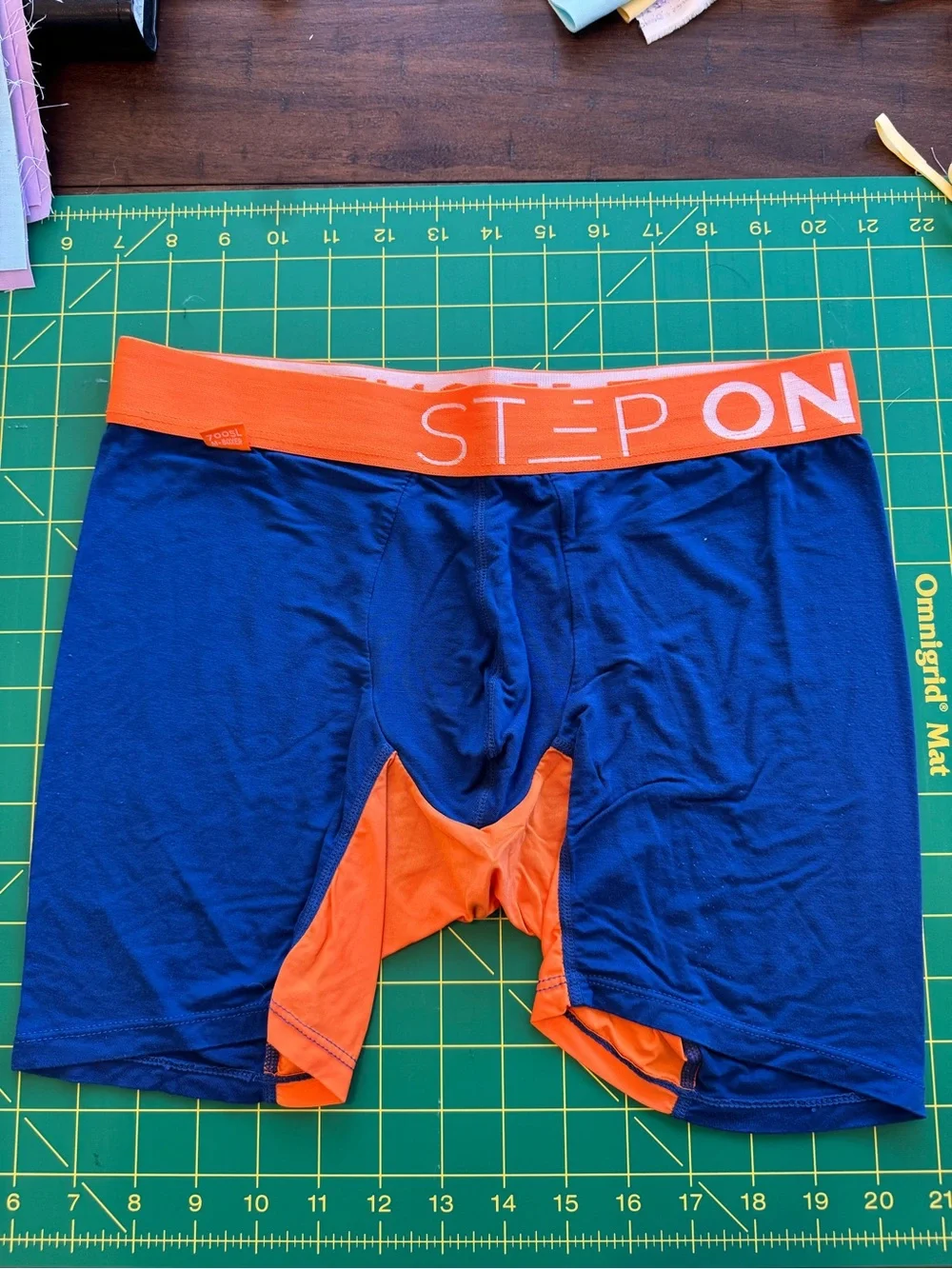 Men’s Step One Navy Blue & Orange Boxer Briefs